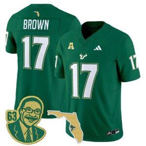 Mens Youths  Kids 17 Byrum Brown Vapor Jersey Stitched Green